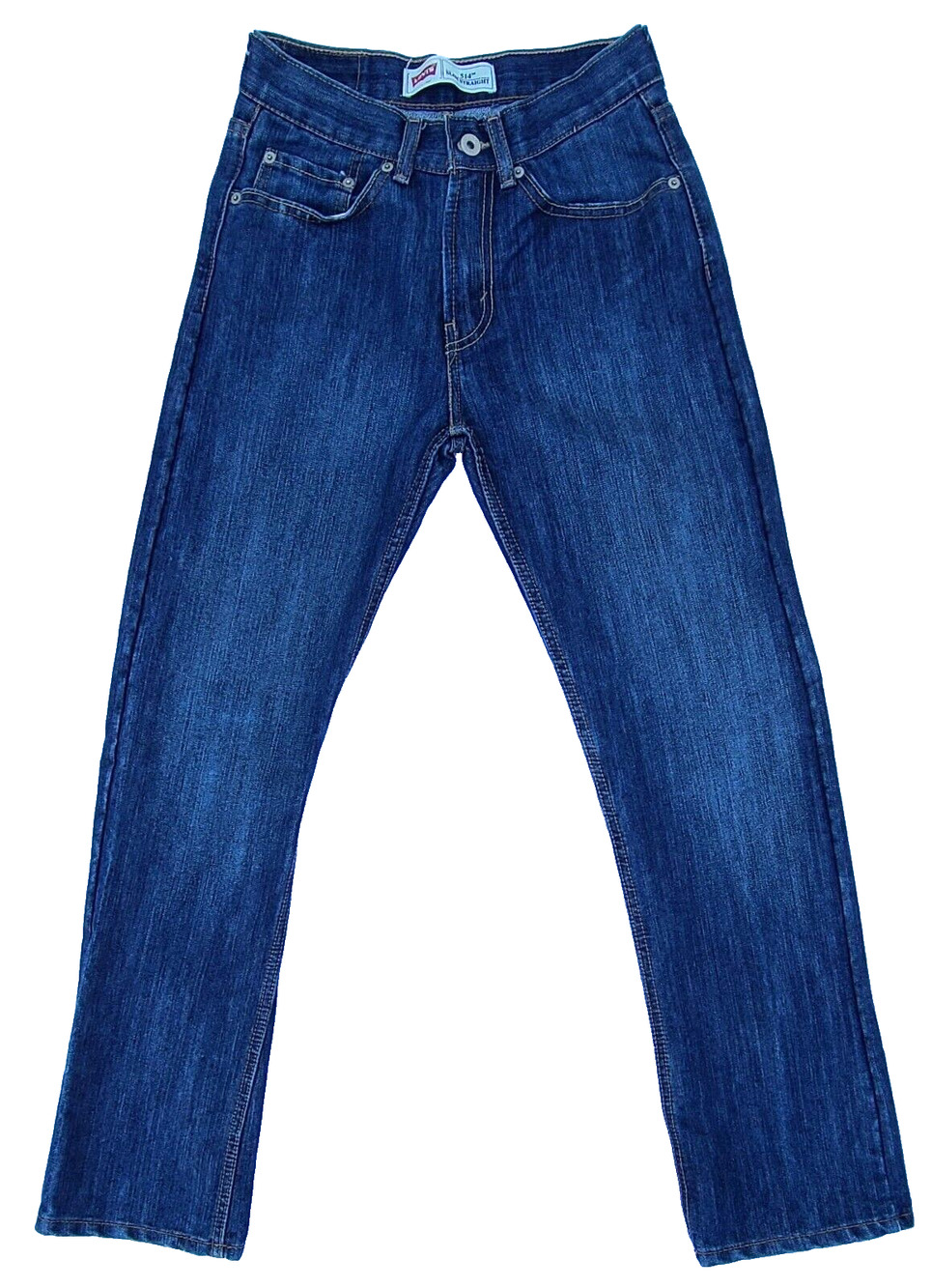 Levis Boys 16 Slim Straight 514 Dark Wash Blue Jeans 26 Waist 28 Inseam 26 x 28